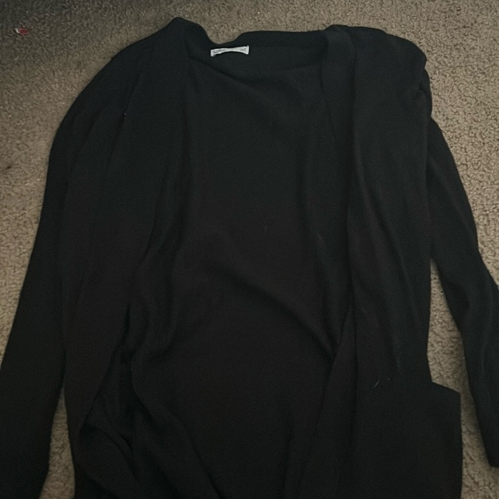 black cardigan